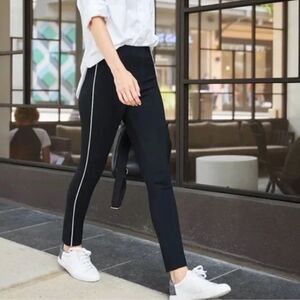 Spanx The Perfect Pants Ankle Piped Skinny Black L Tall